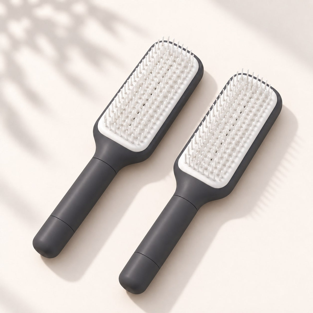 Pack de 2 cepillos autolimpiantes gris oscuro